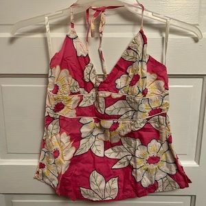 American Eagle Outfitters Pink Floral Tank Top